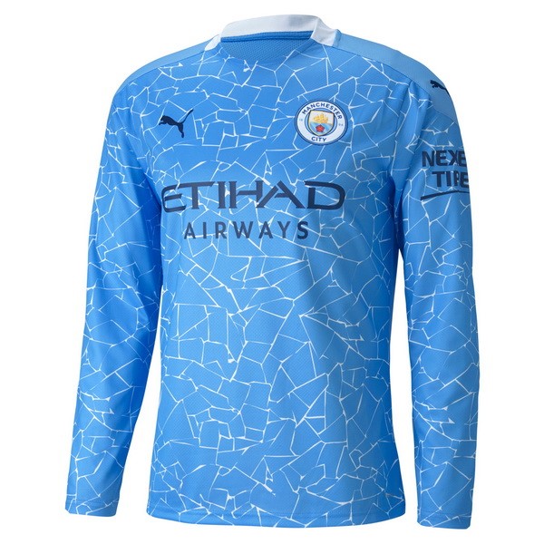 Tailandia Camiseta Manchester City 1ª Kit ML 2020 2021 Azul